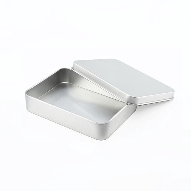 Caja de hierro para embalaje con ventana rectangular, accesorios y piezas, caja de hierro para embalaje general, caja de hojalata