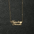 thumbnail image 2 of Name Custom Necklace 18K Gold Plated 2 Name Necklace Personalized with Heart Customized Pendant Necklace Women Jewelry Gift, 2 of 5