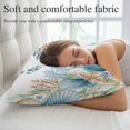 thumbnail image 5 of Beach Coastal Pillow Covers, Linen Long Throw Pillow Case, Summer Nautical Coral Shell Botanical Holiday Pillow Protector Decorative Cushion Cover for Living Room/Bedroom 20" x 36", 5 of 8