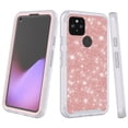 thumbnail image 3 of Bundle and for Google Pixel 5 5G Glitter Case Phone Case Dual Layer Full-Body Rugged Clear Back Case Drop Resistant Shockproof Case with Built In Screen Protector, 3 of 4