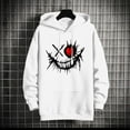 thumbnail image 4 of YLSDY Mens Pumpkin Hoodies Funny Sweatshirts Mens Hoodies Fall Long Sleeve Drawstring Pullover Tops With Pockets White XL, 4 of 5