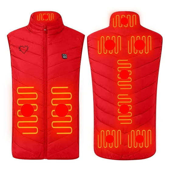 SELONE Heated Vest for Men 1 Control 9 Heating Zones Jacket Hoodless Coat Lightweight Warm Winter Clothing