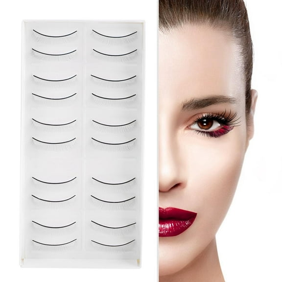 10 Pairs Practice Eyelashes False Lashes for Eyelash Extension Grafting Training Eye Makeup