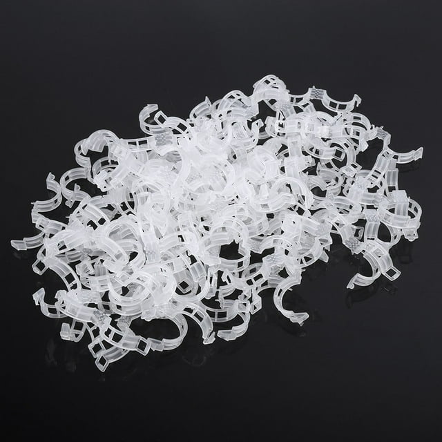 100 Pcs White Plant Clips, Tomato Plant Clips, Grafting Clamps for Supporting Plant