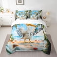 thumbnail image 2 of Feelyou 3D Pelicans Animal Comforter Set 7pcs, Beach Coconut Tree King Bedding Sets, 2 of 8