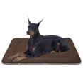 thumbnail image 1 of PROCIPE Large Dog Bed Washable Crate Mat Soft Fleece Pet Bed 47"x 32" Brown, 1 of 8