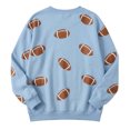 thumbnail image 5 of JIAYUE Women's Crew Neck Sweatshirt Football All‑Over Print Long Sleeve Pullover Sweatshirts for Fall Workout Wear, 5 of 5