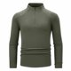 thumbnail image 2 of pstuiky camisas de manga larga para hombre, Blusa informal y moderna de manga larga con cremallera para hombre Tops de hombre m, 2 of 7