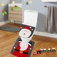 thumbnail image 6 of Tainini Clearance Sale ! Christmas Theme Bathroom Decoration Set ,Toilet Seat Cover, Rugs,for Xmas Indoor Party Décor, (Santa), 6 of 7