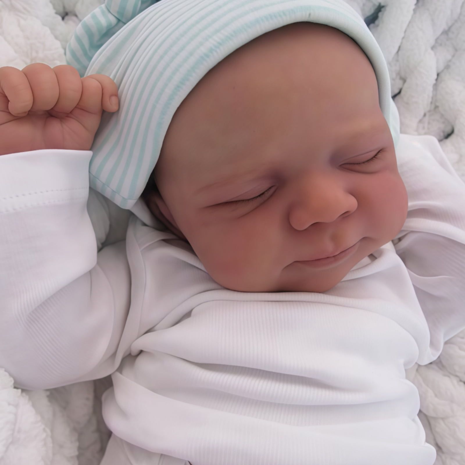 19 Inch adorable reborn baby doll - realistic details, hand-painted appearance, cute and real - perfect for collection and gift giving
