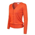 thumbnail image 3 of MixMatchy Women's Soft Basic Long Sleeve Button Down Classic V-Neck Knit Cardigan Sweater, 3 of 7