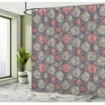 thumbnail image 4 of Ambesonne Circle Shower Curtain, Lines Abstract Motifs Print, 69"Wx75"L, Dusk Salmon, 4 of 4