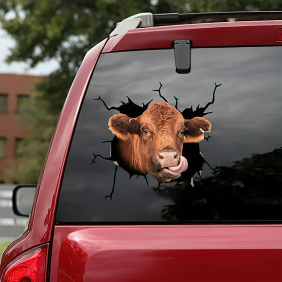 TechWave Bull Cow Car Sticker Pet Funny Puppy Lover Window Paste Stickers Gamer Car Decal Stickers with Inspirational Quotes Wart Stickers Valentines with Stickers for Kids Classroom Photography