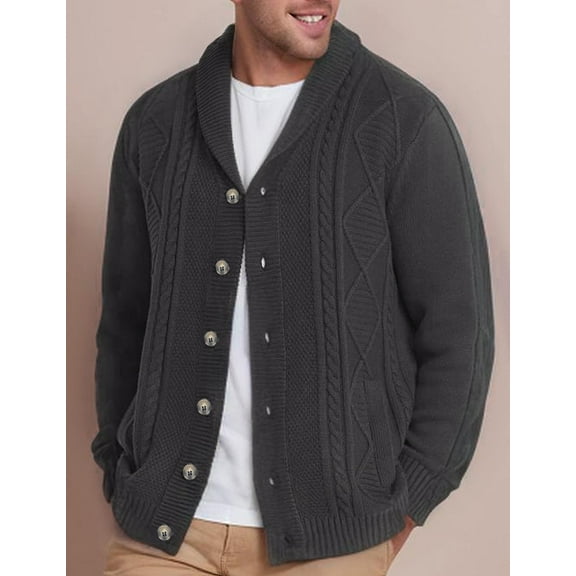 Men's Shawl Collar Cardigan Sweater