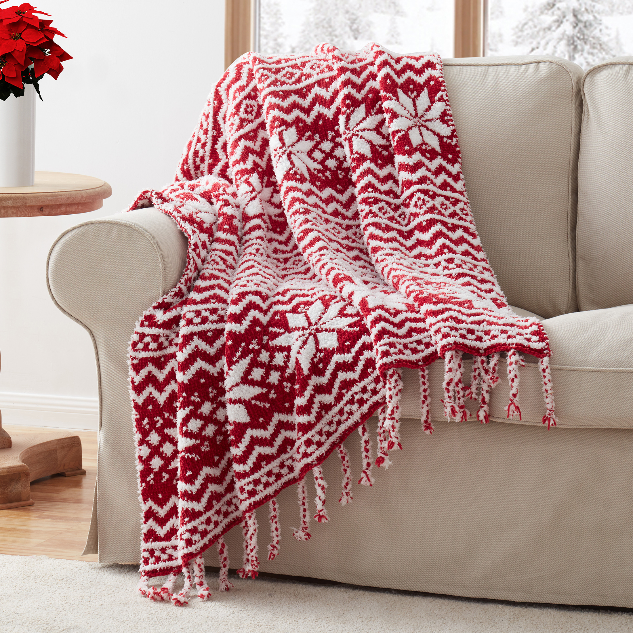 My Texas House Aspen Chenille Throw Blanket, Red, Standard Throw - image 6 of 6