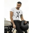 thumbnail image 2 of Strong Man Lifting Heavy Weights T-Shirt Men -Image by Shutterstock, Male XX-Large, 2 of 4