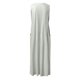 thumbnail image 5 of Vestido largo sin mangas con cuello en V y color liso para mujer: corte holgado, bolsillos, vestido informal cómodo para el día a día., 5 of 5