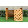 thumbnail image 6 of Hanover Outdoor 4.9 ft. x 4 ft. Wooden Trash Bin and Recyclables Storage Shed - HANWS0104-NAT, 6 of 7