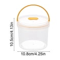 thumbnail image 3 of Contenant Alimentaire Hermétique avec Poignée, Bocal de Rangement de Garde-Manger en Plastique Transparent pour Collations, Étanche, Rond de 1450 ml avec Joint en Silicone, 3 of 6