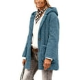 thumbnail image 6 of Black**Friday Chaoheng Winter Outerwear for Women Women's Plush Lined Hooded Coat Teddy Fleece Oversized Lounge Jacket, 6 of 8