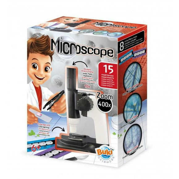Buki Microscope - 15 Experiments, Featuring 400x magnification