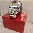 thumbnail image 5 of Guvpev Iron Hero MK 5 Helmet Mask, 1:1 Scale Wearable Electronic Mask with JARVIS Voice Control & LED Eyes, Touch & RC, Collectible & Display, Superhero Cosplay Headwear for Teens & Adults, 5 of 27