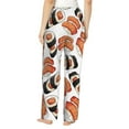 thumbnail image 3 of Naloa Sushi Roll Print Women’s Ultra-Soft Comfy Pajama Lounge Pants with Pockets & Drawstring, 3 of 8