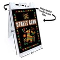 thumbnail image 2 of Street Corn (24" X 36") Standard A-Frame Signicade, Includes Decal Applied To Stand, 2 of 4