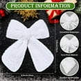 thumbnail image 2 of Dalrosia 12PCS Faux Fur Christmas Tree Bows Ornaments Large Christmas Wreath Furry Plush Bows Decoration Xmas Tree Ribbons Ornaments for Garland Holiday Party Home, 2 of 7