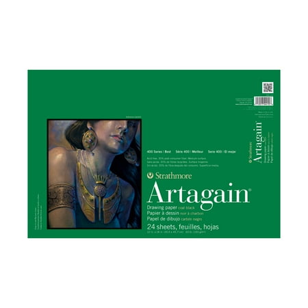 UPC: 0012017444128 | Strathmore Artagain 400 Series Drawing Paper  12 x 18 Inches  60 lb  Black  24 Sheets
