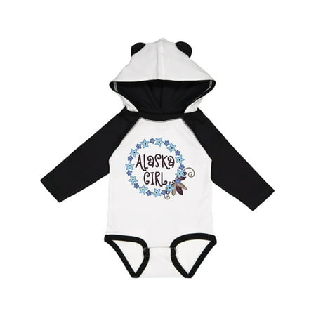 

Inktastic Alaska Girl Forget-Me-Not Flower Gift Baby Girl Long Sleeve Bodysuit