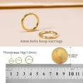 thumbnail image 5 of Hinged Nose Rings,18G Nose Rings Hoops Septum Ring,Hinged Segment Ring,Cartilage Helix Tragus Conch Hoop Earring, Diameter 6mm to 10mm,Gold, 5 of 8