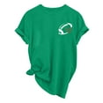 thumbnail image 5 of T Shirts for Women Plus Size Work Short Sleeve Out Blouse Football Print Shirt T Shirt in Fall, 5 of 8