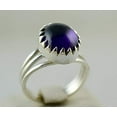 thumbnail image 3 of Navya Craft Amethyst Oval 925 Sterling Silver Handmade Women Statement Ring Purple Gemstone Ring Size 11.5, 3 of 4