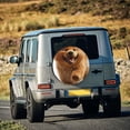 thumbnail image 3 of Haiem Spare Tire Cover , Wheel Cover with Happy Fluffy Running Dog printed, Camper Spare Tire Cover Fit for Jeep Wrangler Rv SUV Truck Travel Trailer-17 inch, 3 of 8