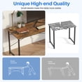 thumbnail image 4 of CONCETTA 55in Computer Office Desk, Writing Table for Small Spaces, Modern Style Home Office Desk, Rust Brown, 4 of 8