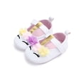 thumbnail image 2 of Aunavey Baby Girl Shoes Soft Sole Walking Shoes Infant Prewalker Flower Mary Jane Flats Crib Shoes Princess Wedding Dress Shoes for Toddler Girls, 2 of 6