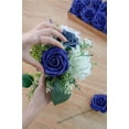thumbnail image 3 of TETOU Artificial Flowers 25pcs Real Looking Royal Blue Foam Fake Roses with Stems for DIY Table Centerpieces Party Home Decorations, 3 of 6