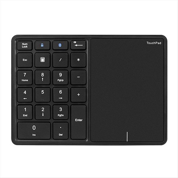 Teclado Numérico Bluetooth con Panel Táctil Teclado Numérico Inalámbrico USB Recargable para Android, , IOS