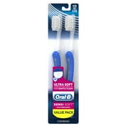 Oral-B Sensi-Soft Toothbrushes, Ultra Soft, 2 Count