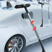 Multifunctional Snow Brush and Ice Scraper for Car Windshield Extendable Snow Removal 360掳 Pivoting Vehicle Winter Shovel Brush Snow Scraper with Long Handle for Car SUV Trucks