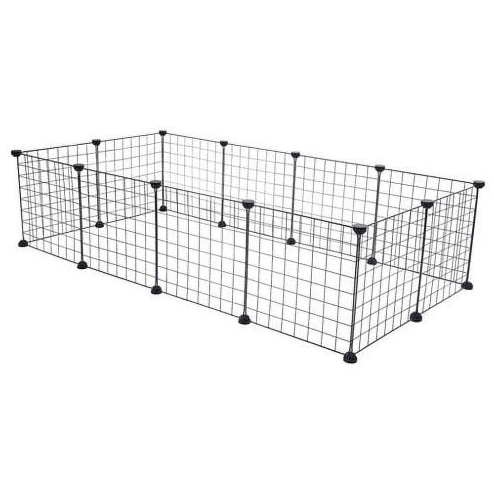 Pet Playpen(12 Pcs), Small Animals Cage DIY Wire Fence for Indoor/Outdoor Use,Portable Yard Fence for Small Animal,Puppies,Kitties,Bunny,Turtle 28" x 56" x 14"