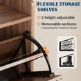 thumbnail image 3 of GloryStar Entryway Shoe Rack Cabinet, Narrow Fluted Wood Design with 2 Flip Drawers for Shoe Storage, 3 of 8