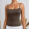 thumbnail image 3 of YUEHUA Women's Double Lined Basic Tank Top Adjustable Spaghetti Straps Sleeveless Camisole Shirts, 3 of 7