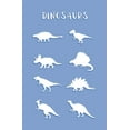 thumbnail image 2 of Aesthete 11x14 White Modern Wood Framed Museum Art Print Titled - Dinosaurs Blue, 2 of 4