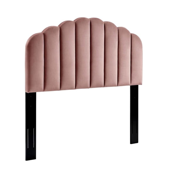 Modway Veronique Full/Queen Modern Performance Velvet Headboard in Dusty Rose