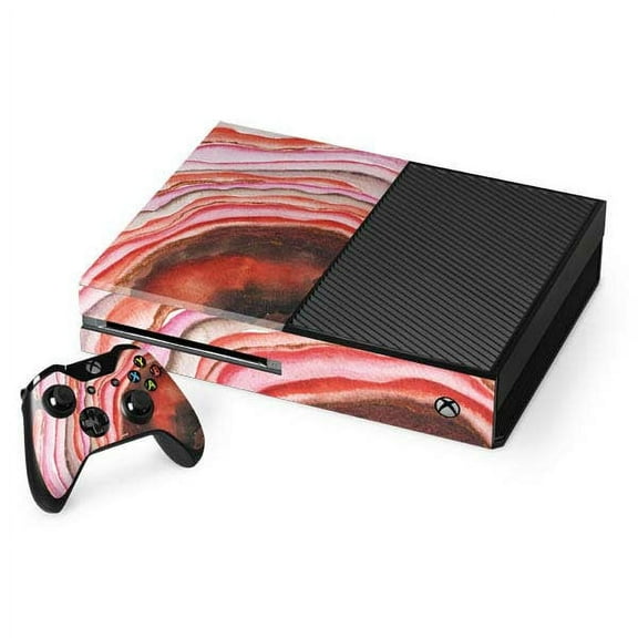 Skinit Geode Orange Watercolor Geode Xbox One Console and Controller Bundle Skin