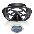 thumbnail image 2 of Máscara de buceo, máscara de esnórquel de natación antiniebla, adecuada para adultos, gafas de buceo, natación y esnórquel, máscaras Rojo Verde, 2 of 5