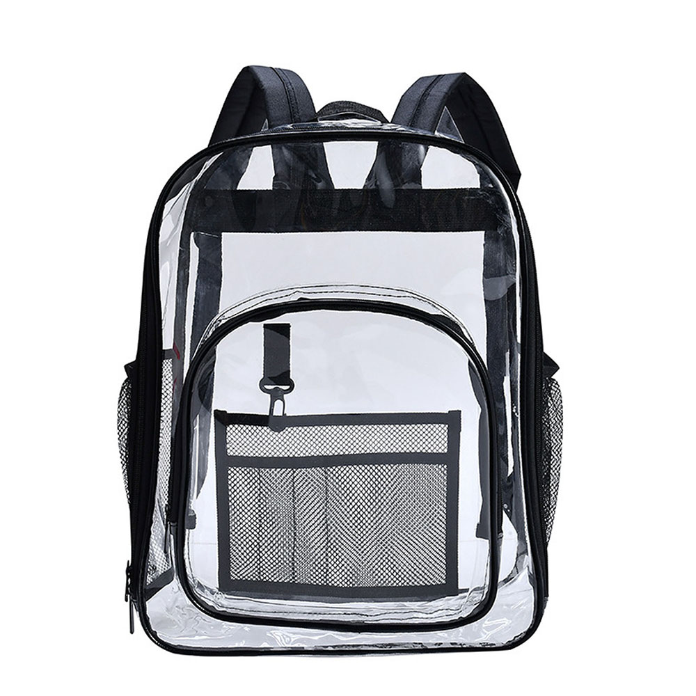 Frostluinai Clear School Backpacks, Heavy Duty See Through Backpack, Transparent Large Bookbag
