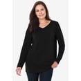 thumbnail image 4 of Woman Within Plus Size Perfect Long-Sleeve V-Neck Tee, 4 of 6